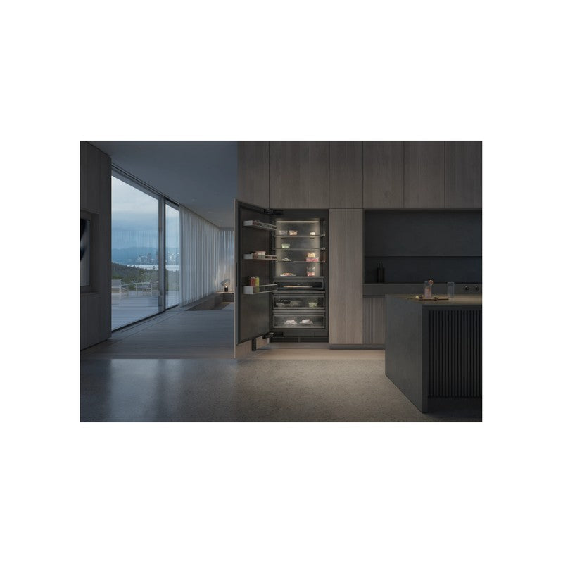 Gaggenau Vario Cooling Expressive Series RVF497190 90cm Fully Integrated Freezer with Icemaker, Dark Brushed Stainless Steel