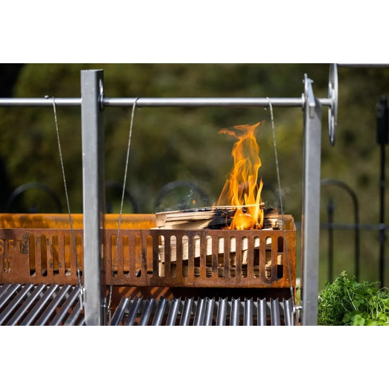 Somerset Grills Grande Cor-Ten Weathering Steel Argentinian Grill