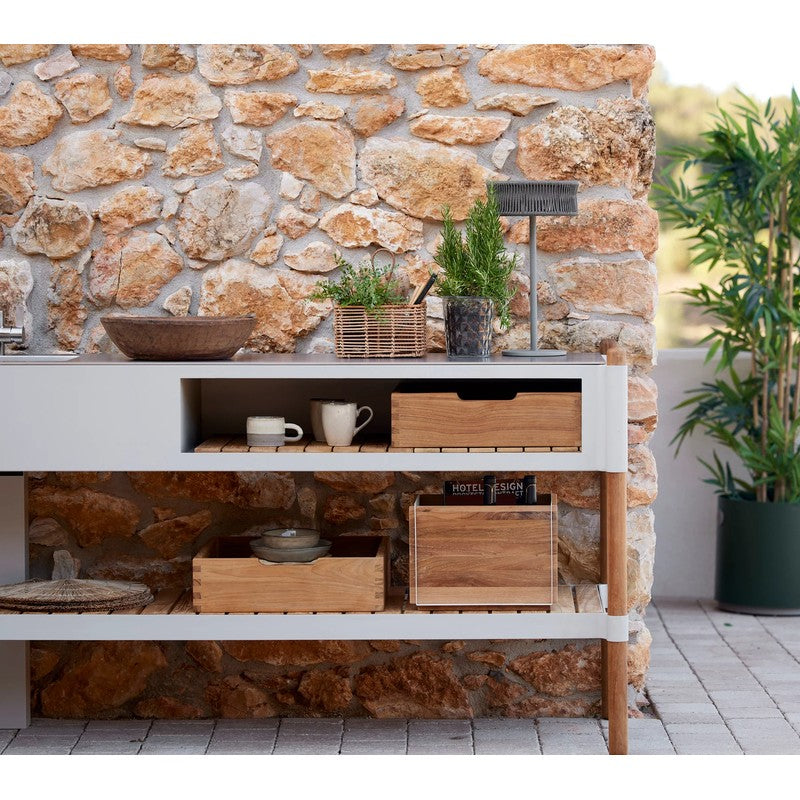 Sticks Kitchen with Teak Shelf