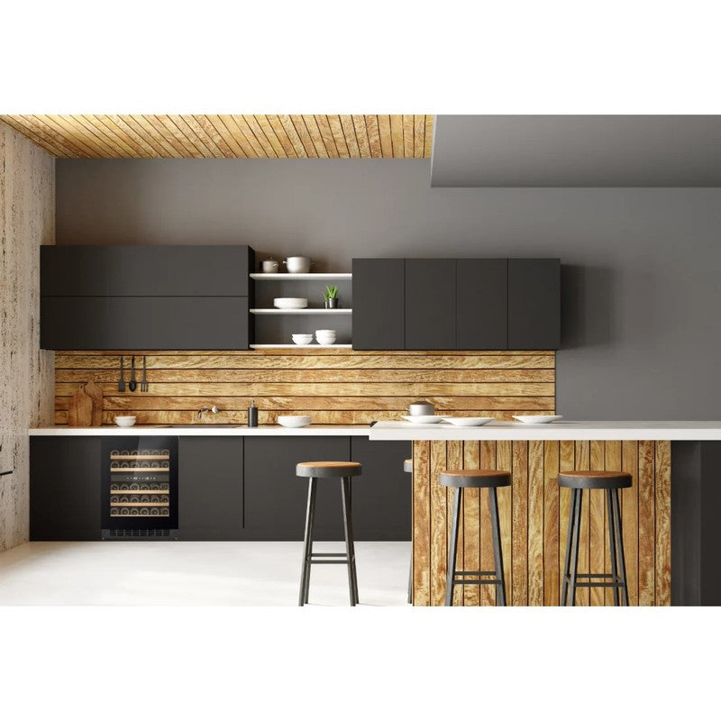 CELLA W34B-TO Undercounter Wine Cooler 36 Bottle, Black Glass
