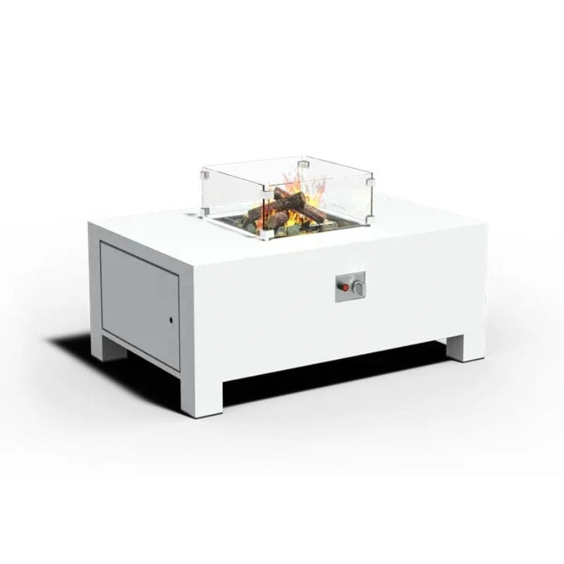 Adezz Forno Brann Powder-Coated Aluminium Gas Fire Pit, White