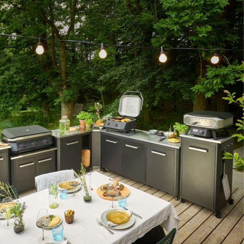 Cozze Outdoor Kitchen 180 Stainless Steel Outdoor Kitchen Unit