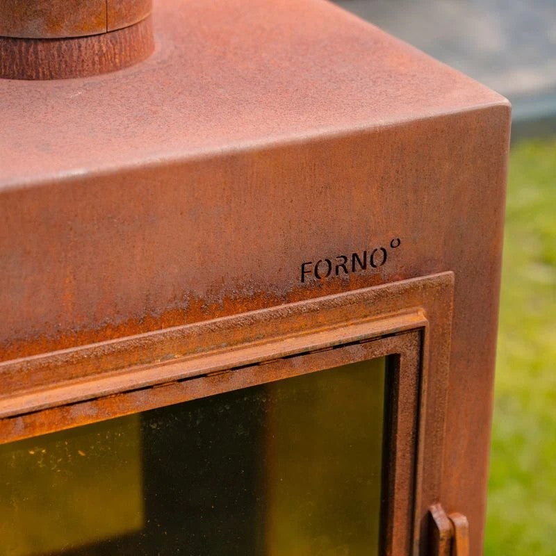 Adezz Forno DIGNA Corten Steel Outdoor Fireplace with Front Door