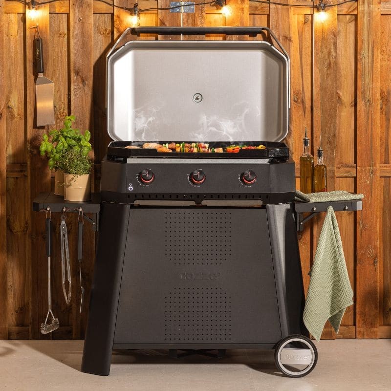 Cozze 800 Series Grill Cart with Side Tables & Hooks