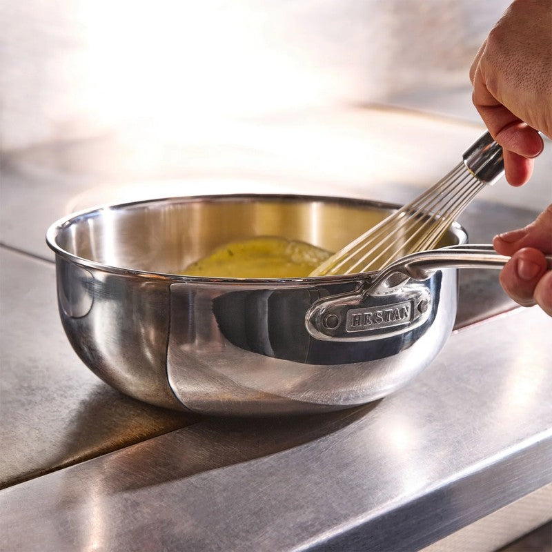 Hestan ProBond Luxe Stainless Steel Essential Pan with Lid, Mirror-Polished