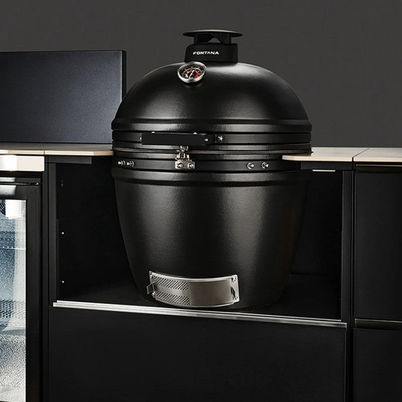 Fontana Ignes Stainless Steel Outdoor Kitchen with 5 Burner Grill, Hob, Fridge & Storage