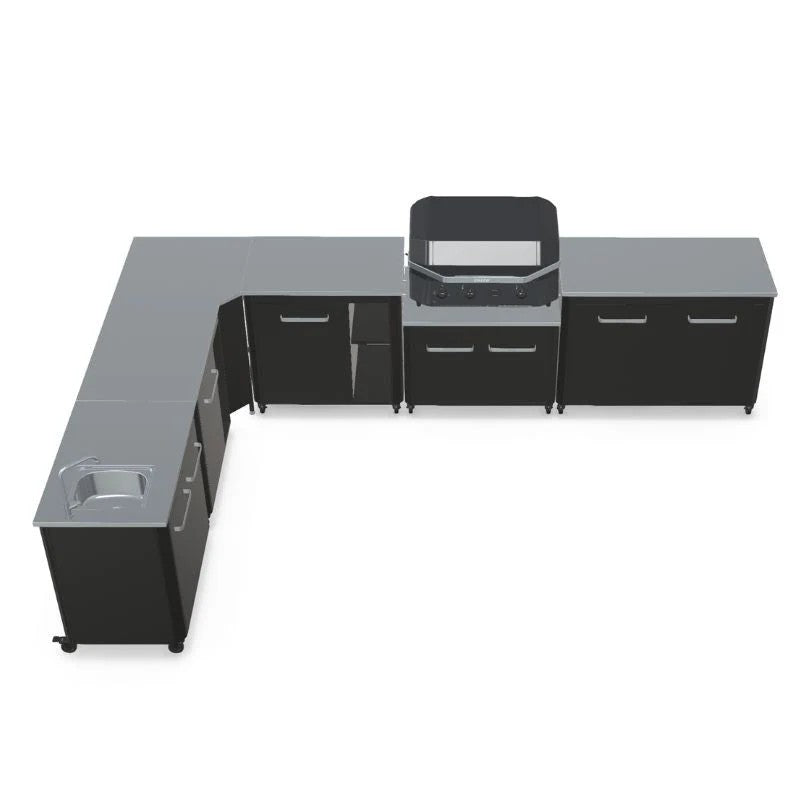 Cozze Modular Outdoor Kitchen Stainless Steel with Gas Grill, Sink & Storage