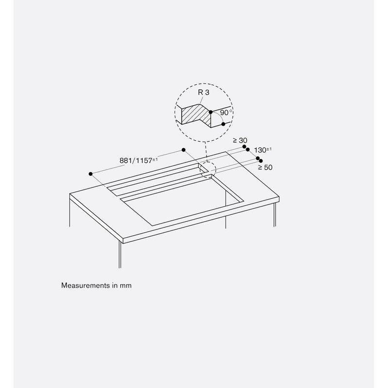 Gaggenau 400 Series AL400122 Stainless Steel Table Ventilation 120cm