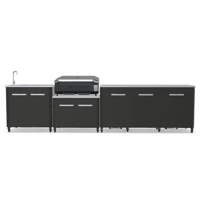 Cozze Modular Outdoor Kitchen Steel with Gas Grill, Extra Storage & Sink