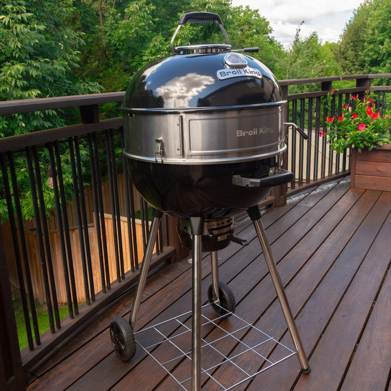 Crown Charcoal Kettle Grill Culinary Ring with Lid Holder & Charcoal Baskets