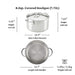 Hestan ProBond Luxe Stainless Steel Stockpot 7.6L with Lid, Mirror-Polished