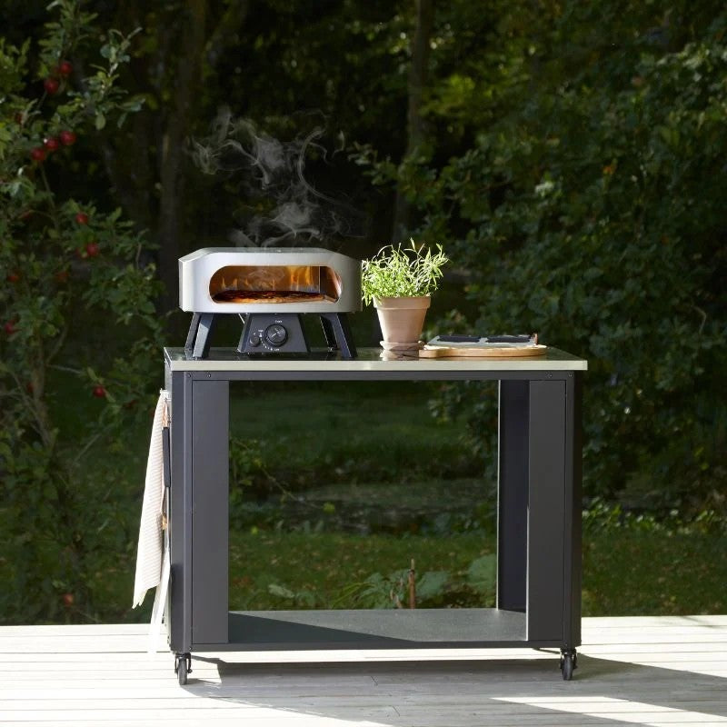 Cozze Classic Gas Pizza Oven 13" Powder-Coated Zinc-Plated Steel, Grey and Black