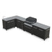 Cozze Modular Outdoor Kitchen Stainless Steel L-Shaped with Gas Grill, Sink & Storage