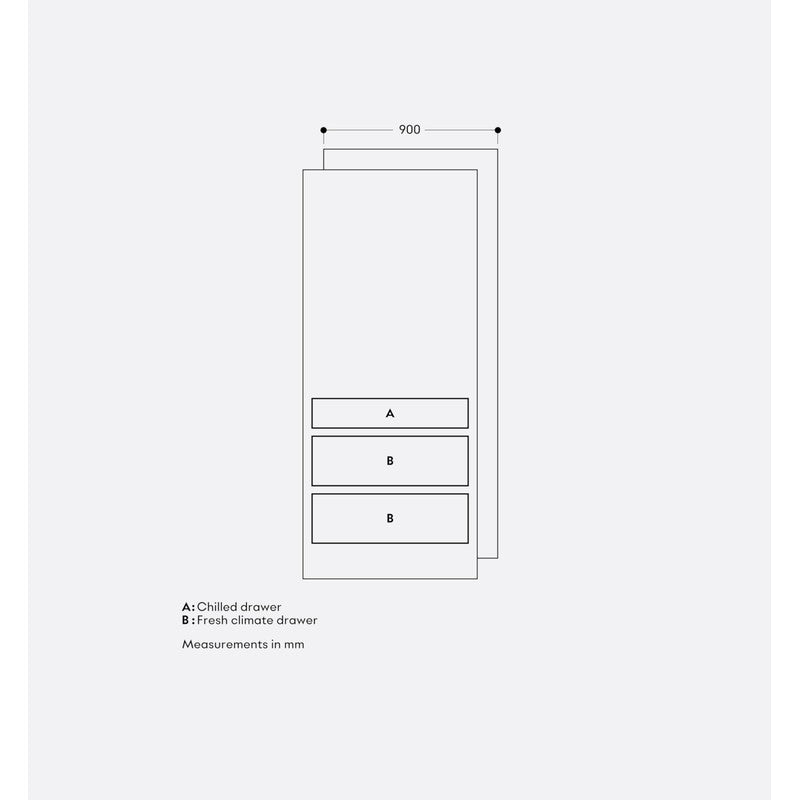 Gaggenau Vario Cooling Express Series RVC497190 90cm Fully Integrated Fridge, Dark Brushed Stainless Steel