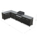 Cozze Modular Outdoor Kitchen Stainless Steel L-Shaped with Gas Grill, Sink & Storage