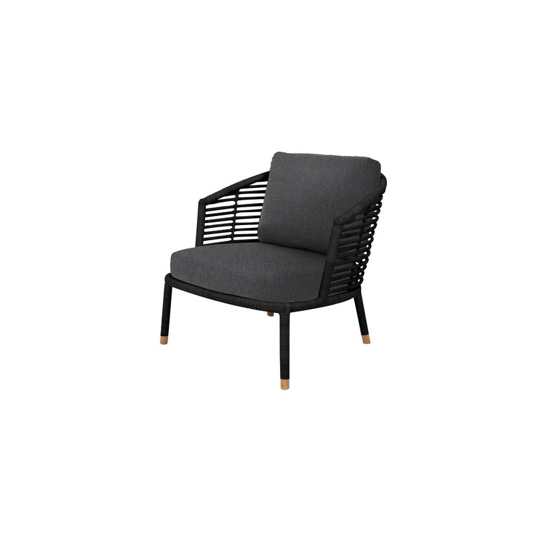 Cane-Line Sense Lounge Chair in Natural or Black Rattan