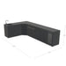 Cozze Elements Modular Outdoor Kitchen L-Shape with Grill, Storage, Fridge & Sink, Matte-Black