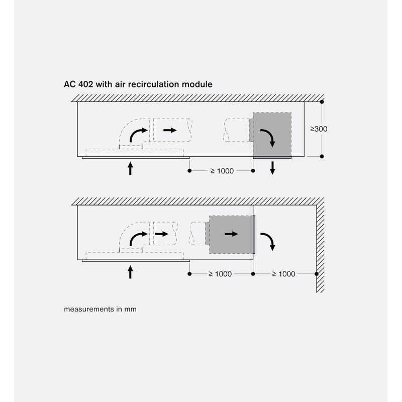 Gaggenau 400 Series AC402181 80cm Stainless Steel Ceiling Ventilation