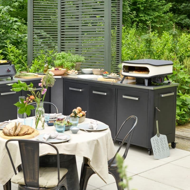 Cozze Outdoor Kitchen 180 Stainless Steel Outdoor Kitchen Unit