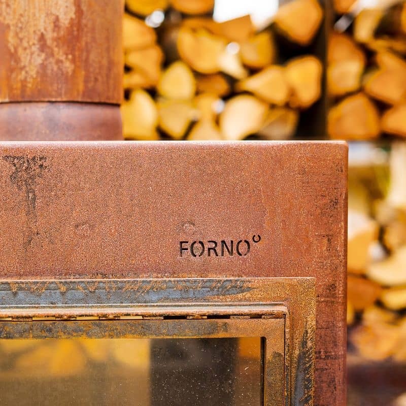 Adezz Forno DIGNA Corten Steel Outdoor Fireplace with Front Door