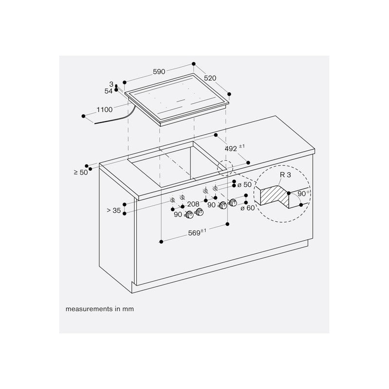 Gaggenau 400 Series VI462115 Stainless Steel Induction Cooktop 60cm, Black