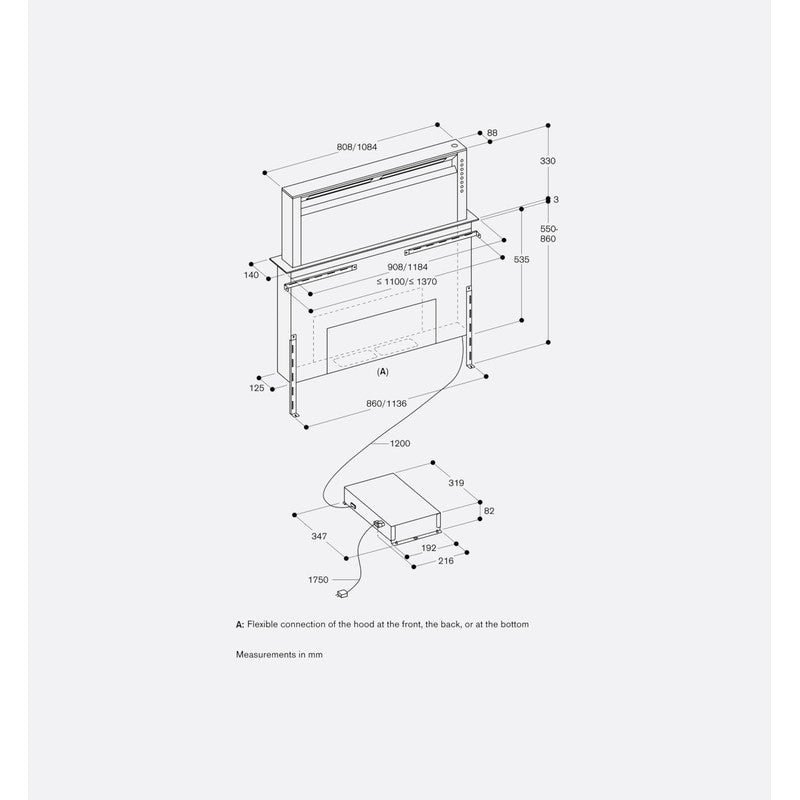 Gaggenau 400 Series AL400192 Stainless Steel Table Ventilation 90cm