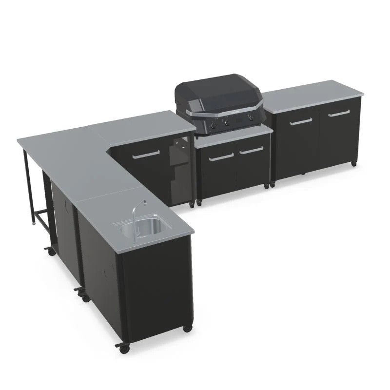 Cozze Modular Outdoor Kitchen Stainless Steel with Gas Grill, Sink & Storage