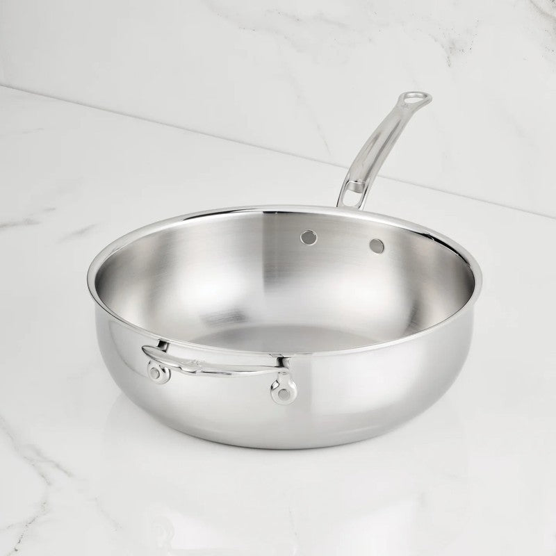 Hestan ProBond Luxe Stainless Steel Essential Pan with Lid, Mirror-Polished