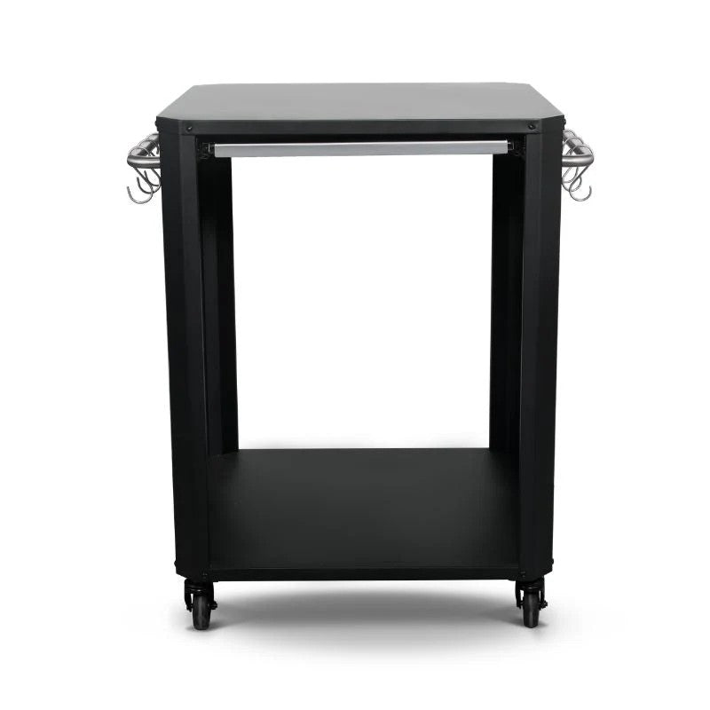 Cozze Table with Pull Out Stainless Steel Outdoor Table with Pull-Out Prep Shelf & Tool Hooks
