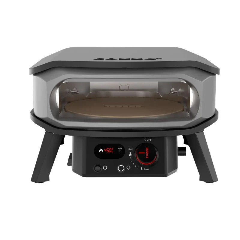 Cozze Premium Rotate Gas Pizza Oven 13", Grey & Black