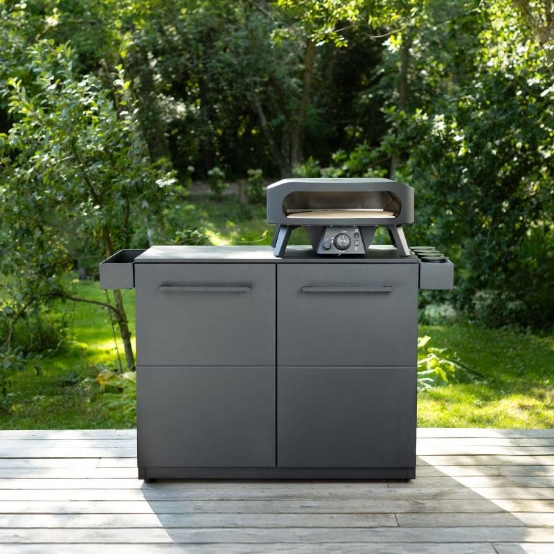 Cozze Rotate Gas Pizza Oven 17" with Pizza Door, Black