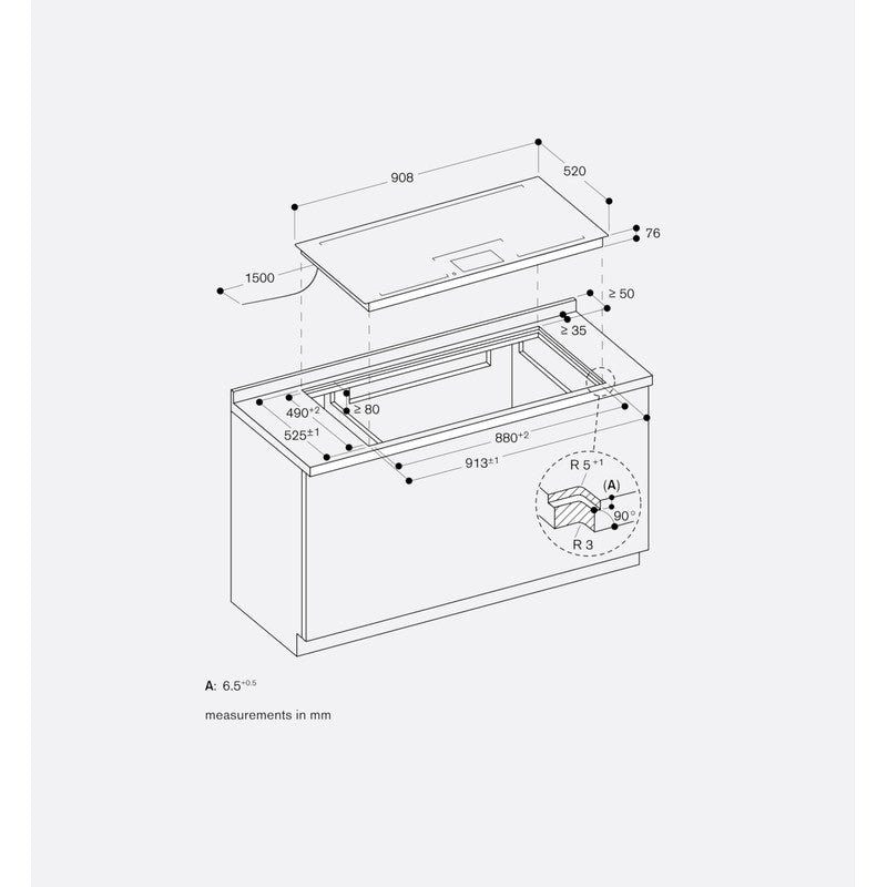 Gaggenau 400 Series CX492101 90cm Induction Hob, Black