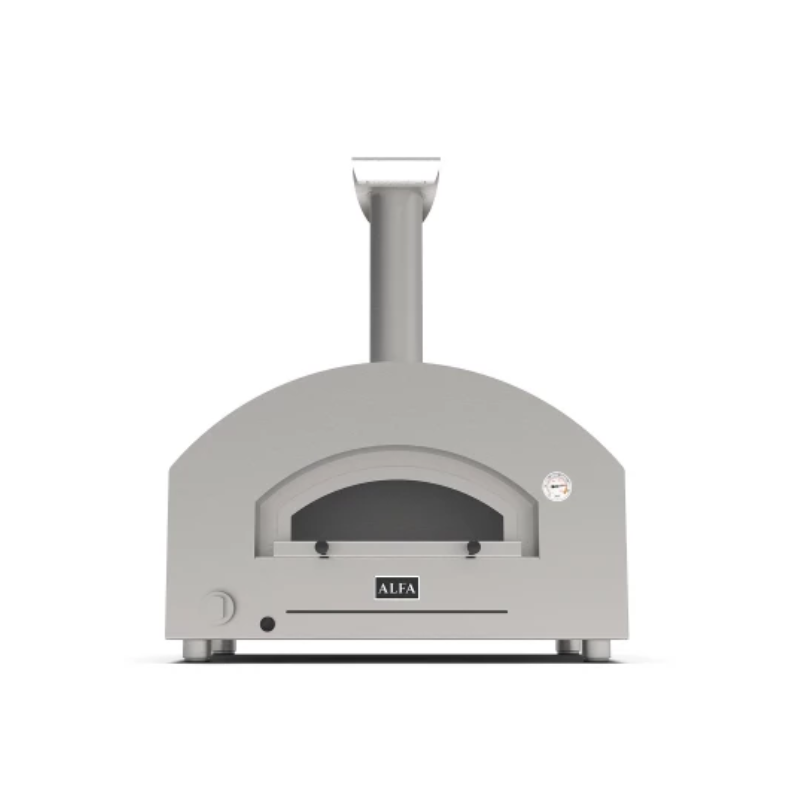 Futuro 2 Pizze Alfa Forni Pizza Oven in Silver Black with Free Hybrid Kit