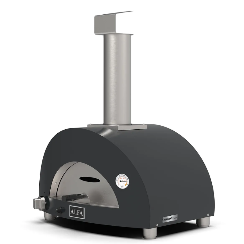 Alfa Forni Moderno 3 Pizze Hybrid Pizza Oven in Ardesia Grey