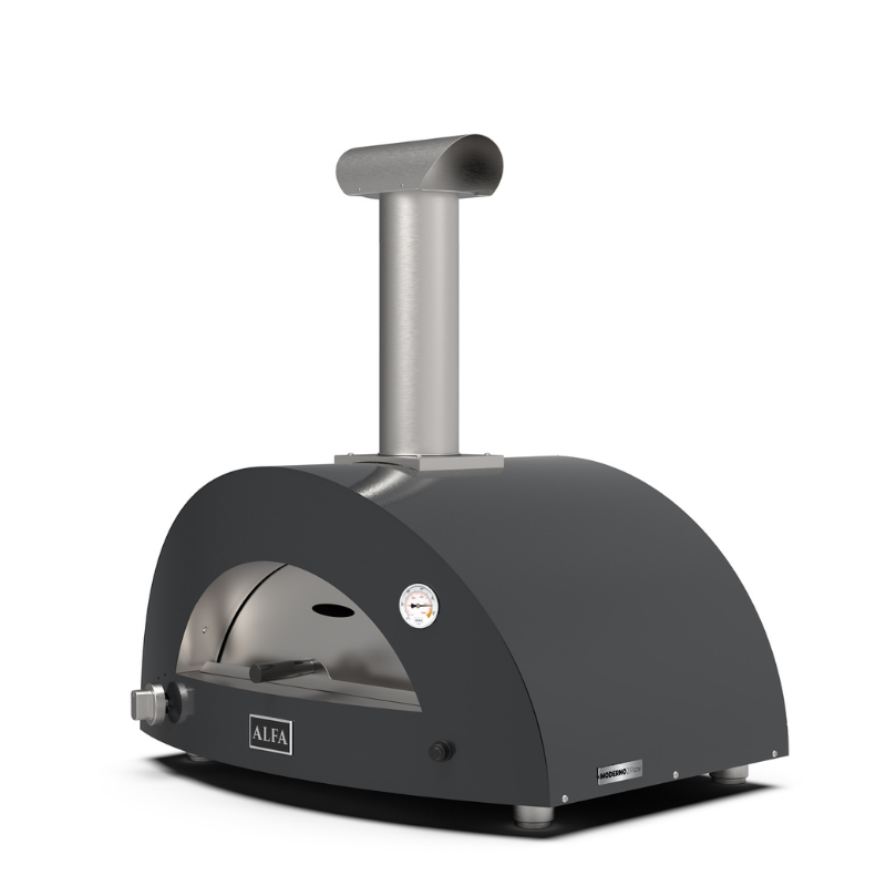 Alfa Forni Moderno 3 Pizze Hybrid Pizza Oven in Ardesia Grey