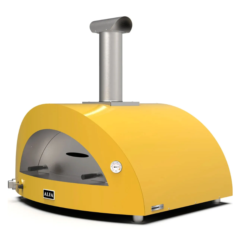 Alfa Forni Moderno 5 Pizze Hybrid Pizza Oven - Antique Red