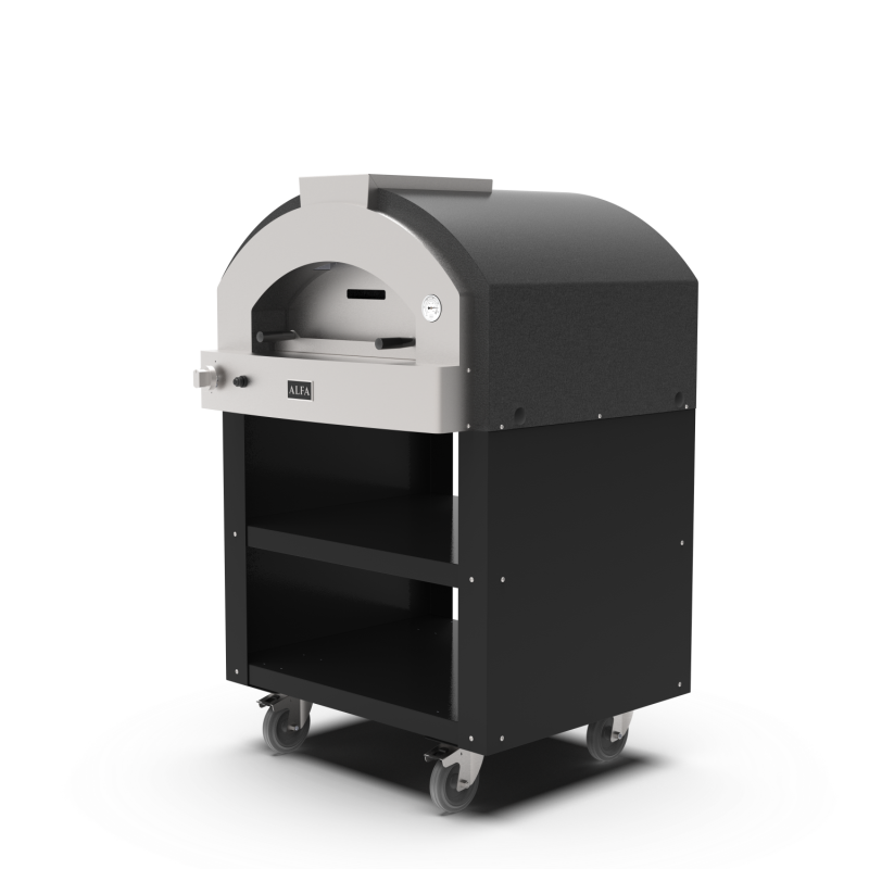 Side view of Alfa Forni Q2 Pizza oven