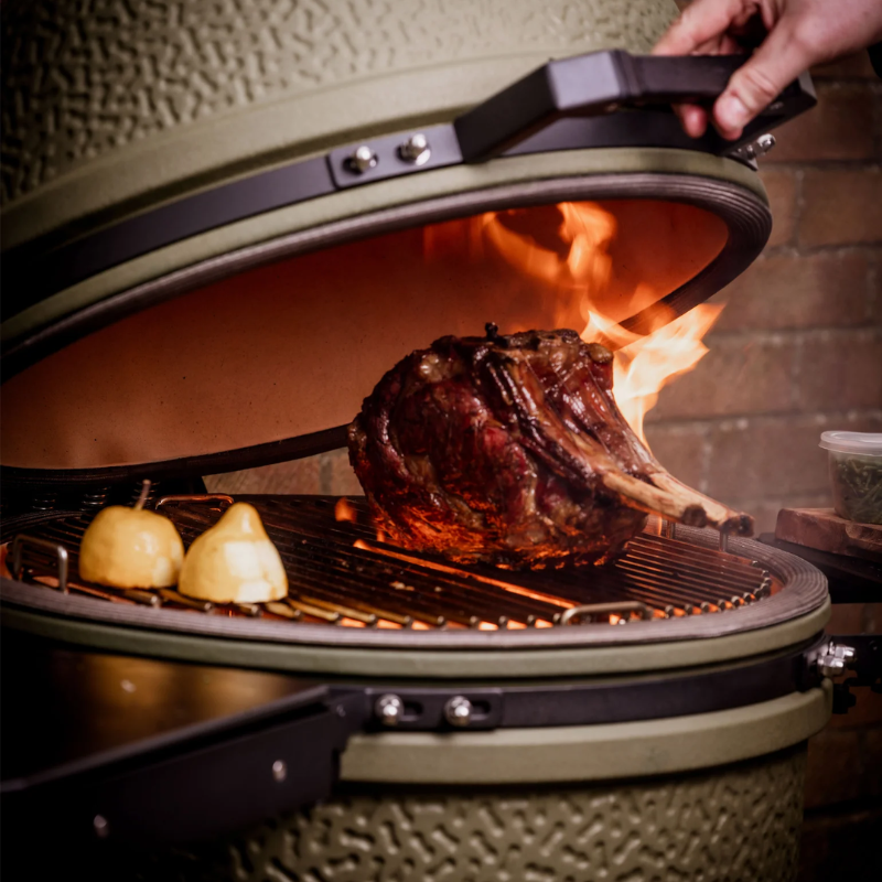 BSTRD Pro Kamado Large Charcoal Oven BBQ, Stand & Cover, Desert Sand