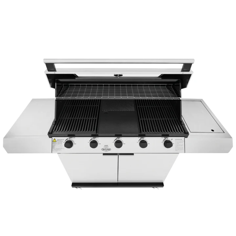 Beefeater 1200S Series 5 Burner BBQ & Side Burner Trolley in Stainless Steel