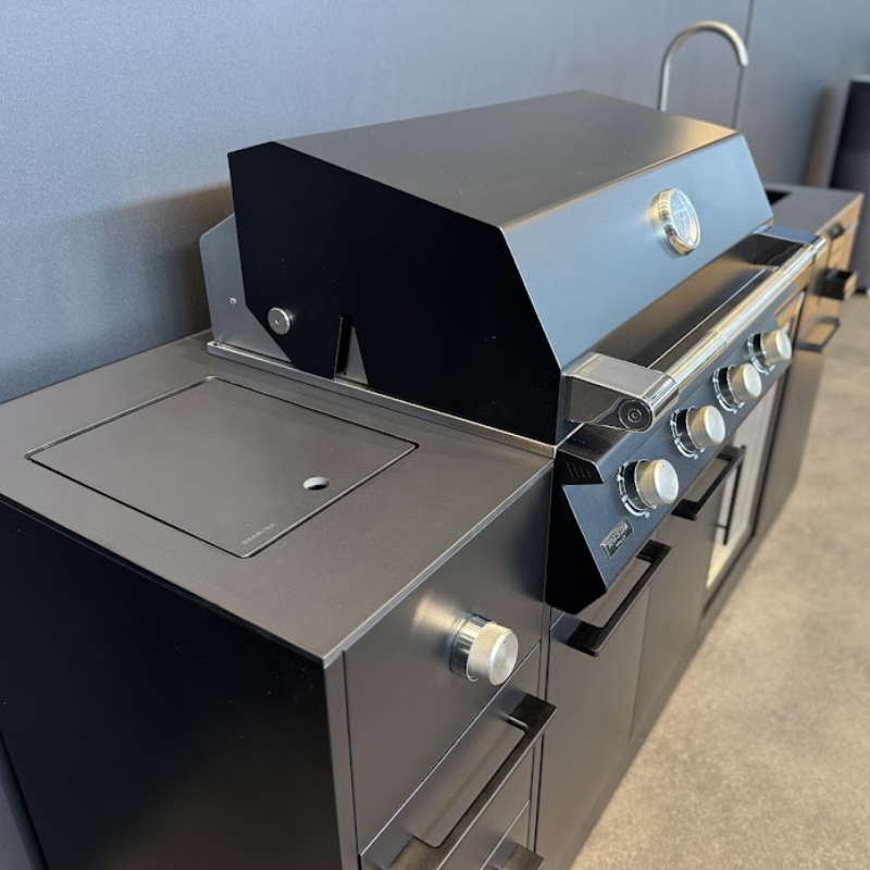 Brabura Lite Maxi 4 Outdoor Kitchen With 4 Burner Built In BBQ, Sink, Fridge and Side Burner