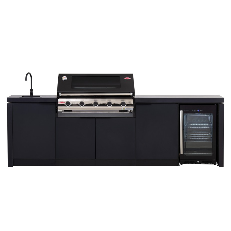 Cabinex Classic Series Outdoor Kitchen with BeefEater 3000E 5 Burner BBQ with Fridge and Sink