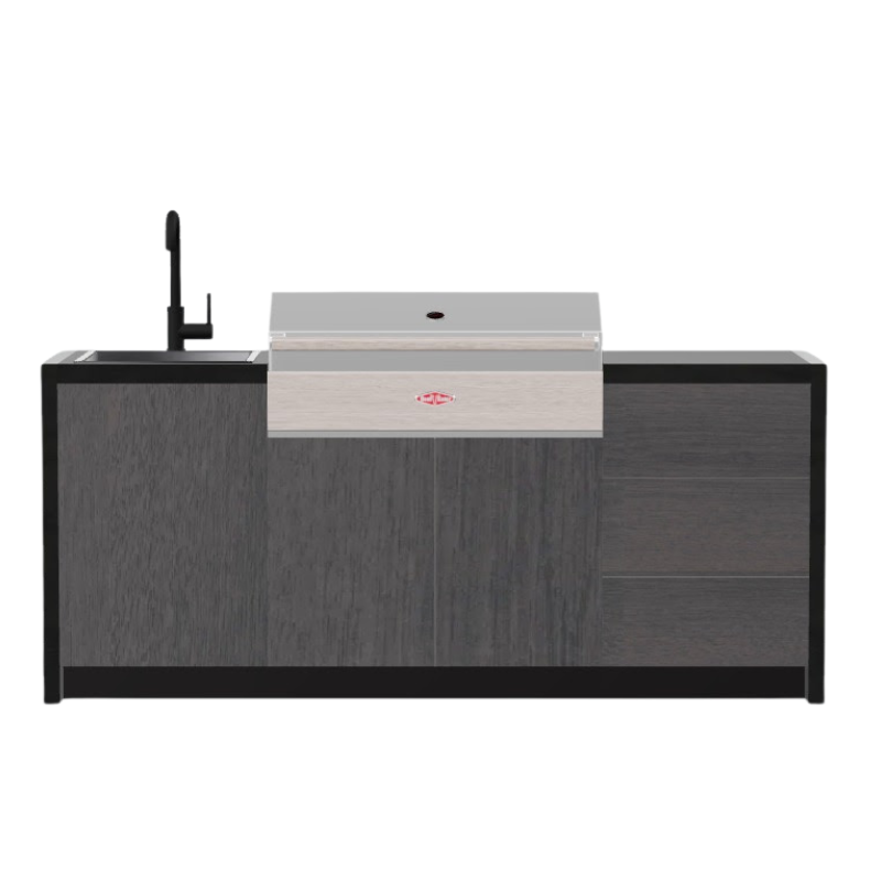 Cabinex Custom Outdoor Kitchen with Beefeater 1500 5-Burner BBQ – Eclipse Black & Rustic Ironbark