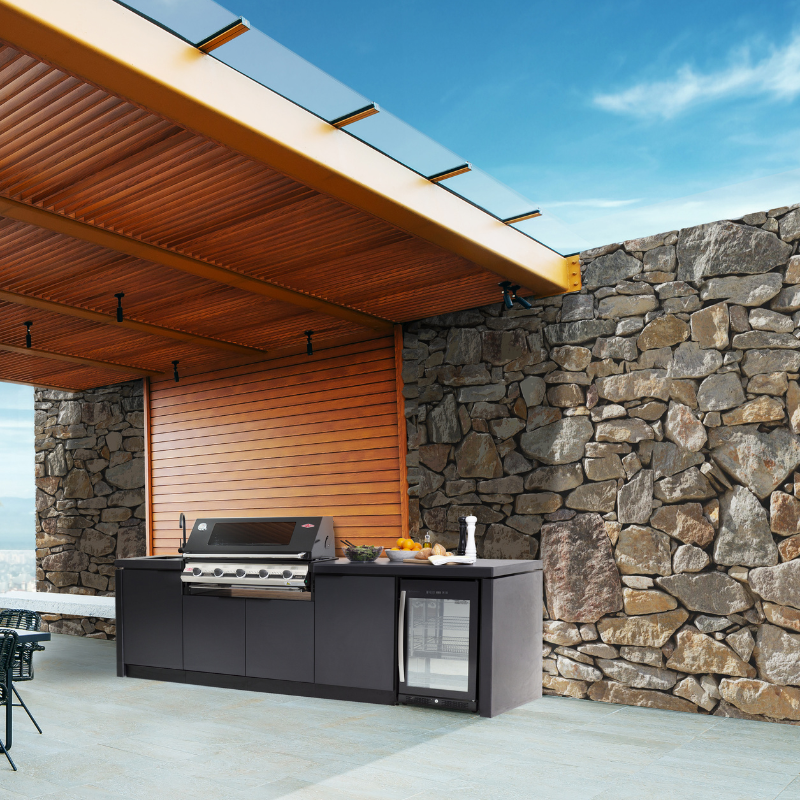 Cabinex Classic Outdoor Kitchen Paired with Beefeater 1600S Built In BBQ Fridge and Sink