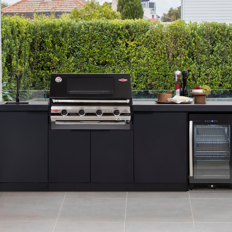 Cabinex Classic Series Outdoor Kitchen with BeefEater 3000E 4 Burner BBQ with Fridge and Sink