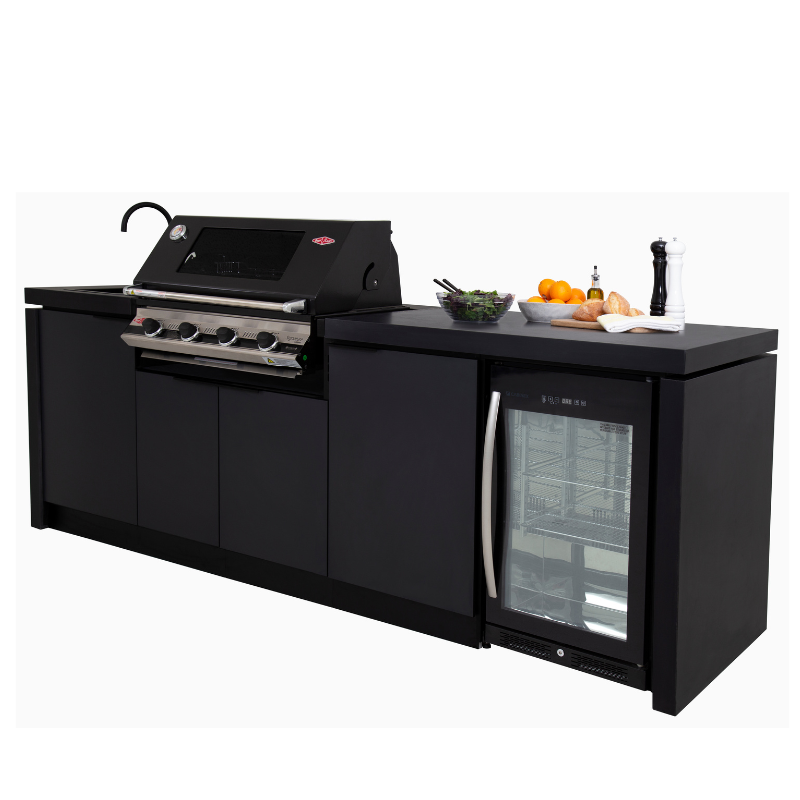 Cabinex Classic Series Outdoor Kitchen with BeefEater 3000E 5 Burner BBQ with Fridge and Sink