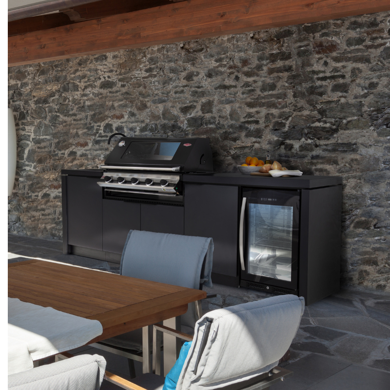 Cabinex Classic Series Outdoor Kitchen with BeefEater 3000E 4 Burner BBQ with Fridge and Sink