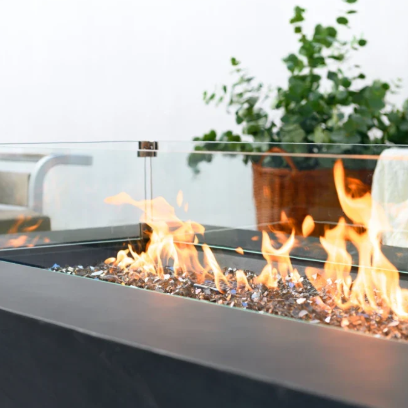 Elementi Fire Plus Cape Town Fire Table in Slate Black.