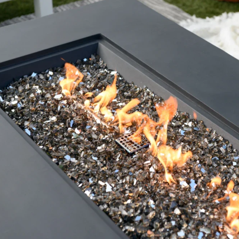 Elementi Fire Plus Cape Town Fire Table in Slate Black.
