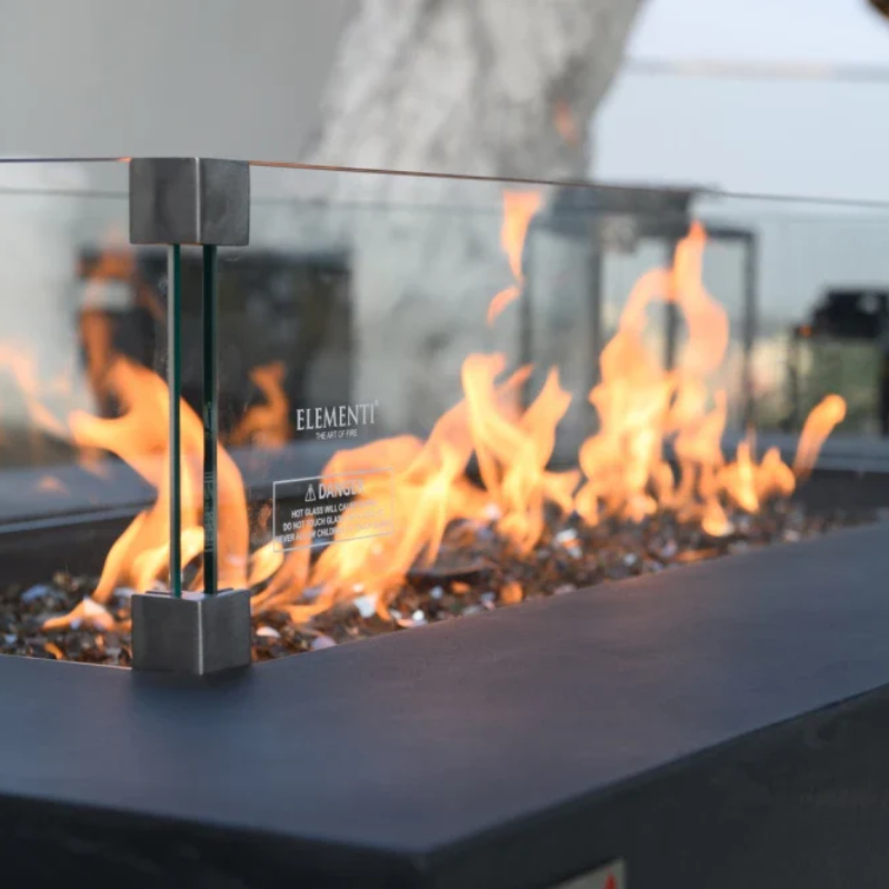 Elementi Fire Plus Cape Town Fire Table in Slate Black.