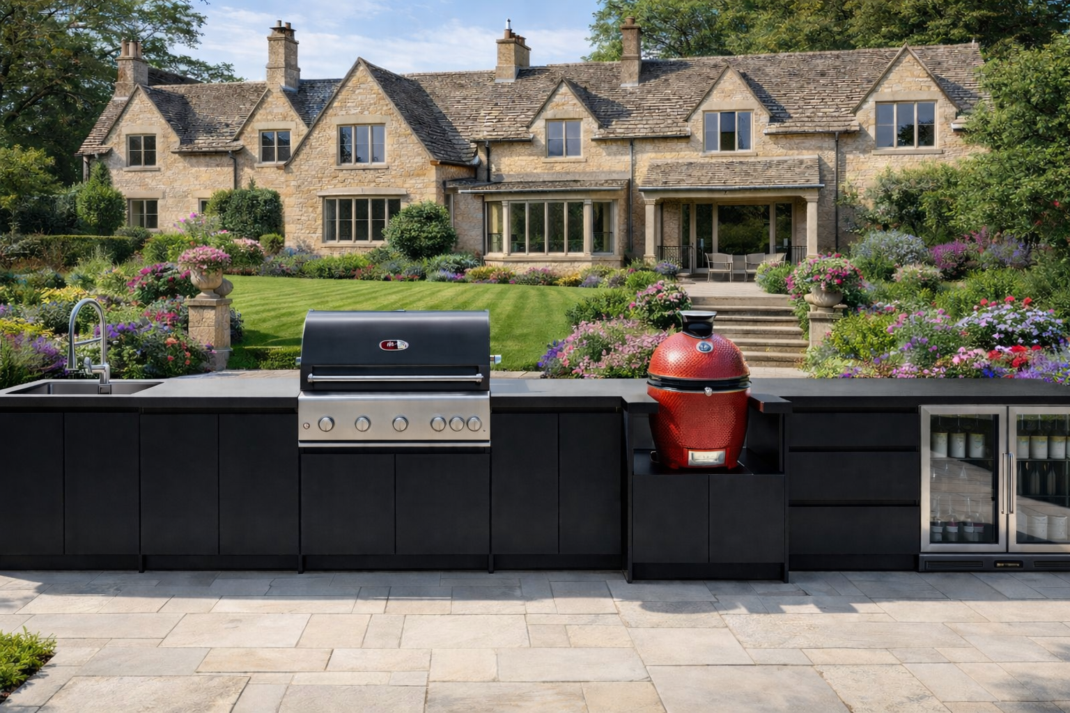 Whistler Fairford Outdoor Kitchen with Burford 5 Burner BBQ